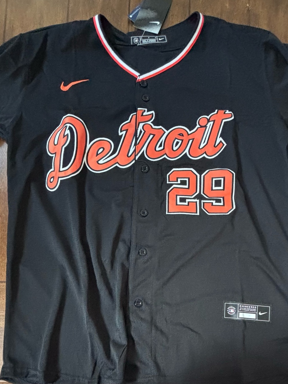 Detroit Tigers Tarik Skubal Adult Large  (Black) Alternate Jersey NWT